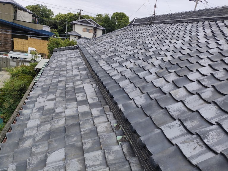 岩出市で雨漏り調査　屋根の漆喰が詰め直されていました